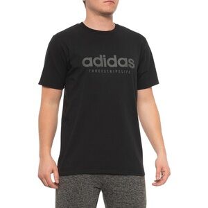Y2K M Adidas Go To Tee Men's Black Sporty Athleisure Athletic